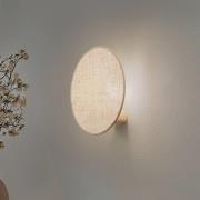 Wandlamp Puls, jute kap, natuurbruin, Ø 30 cm