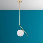 Hanglamp Dolunay, 25 cm lang, goudkleurig, glas, E27