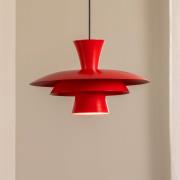 Hanglamp Plato, rood, metaal, Ø 38 cm, E27