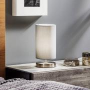 Tafellamp Clarie met grijze stoffen kap