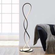 Paul Neuhaus LED vloerlamp Twist, zwart, hoogte 143 cm