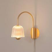 Nuura LED wandlamp Asteea, breedte 16 cm, messingkleurig/helder