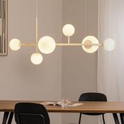 Hanglamp Dione, opaal/crème, 6-lamps