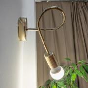 Wandlamp Oxford, goudkleurig, metaal, E27