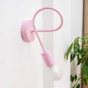 Wandlamp Oxford, roze, metaal, E27