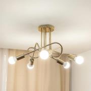 Oxford plafondlamp, goudkleurig, 5-lamps, Ø 47 cm, metaal