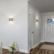 Helestra LED wandlamp VID, lichtbruin, up/down, IP65