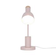 Tafellamp Devone, oudroze, hoogte 43 cm, metaal