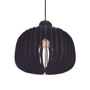 Hanglamp Hazo, Ø 43 cm, zwart, hout