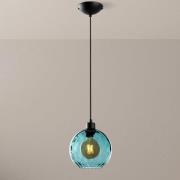 Hanglamp Benek, blauw, glas, Ø 20 cm, E27