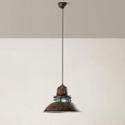 Hanglamp Tibet, antiekbruin, Ø 34 cm, metaal, E27