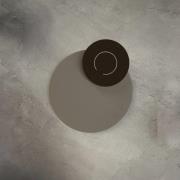 Knikerboker LED wandlamp DoppioZero, crème/bruin, Ø 30 cm