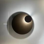 Knikerboker LED wandlamp Pois, bruin, Ø 25 cm, dimbaar