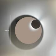 Knikerboker LED wandlamp Pois, sahara, Ø 25 cm, dimbaar