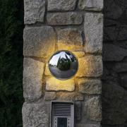 MARSET Babila LED buiten wandlamp Ø28cm roestvrij staal