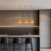 Hanglamp Cono, 1-lamp, Ø 25 cm, oranje, E27