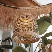 Newgarden hanglamp Positano, naturel, zeegras, Ø33cm, IP44