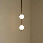 UMAGE LED hanglamp Audrey, messingkleurig, 2-lamps. Ø 12 cm