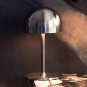 LED tafellamp Tim op batterijen, nikkelkleurig, hoogte 22 cm, IP54