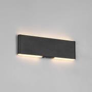 LED wandlamp op accu Conchita, breedte 22 cm, zwart, metaal
