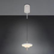 LED hanglamp Keaton, lichtgrijs, Ø 20 cm, metaal, CCT
