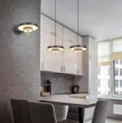 LED hanglamp Keaton, zwart/goudkleurig, Ø 40 cm, CCT