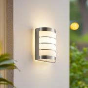 Lindby buitenwandlamp Noyan, 20 cm, roestvrij staal, IP44, E27