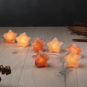 Lichtketting Lichtkristallen Ster, Zoutkristallen Amber