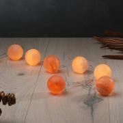 Lichtketting Lichtkristallen Bol, Zoutkristallen Amber