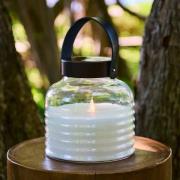 LED lamp op zonne-energie Aston Jar, hoogte 20 cm, zwart/bruin, IP44