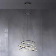 LED hanglamp PURE E-Flying Rings, mystic grey, Ø110cm, CCT