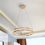 LED hanglamp Lorian, goudkleurig, Ø 60 cm, metaal