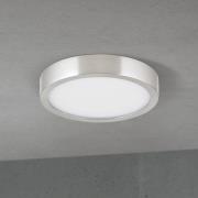 LED plafondlamp Disc, nikkelkleurig gesatineerd, Ø 14 cm, CCT