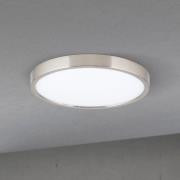 LED plafondlamp Disc, nikkelkleurig gesatineerd, Ø 24 cm, CCT