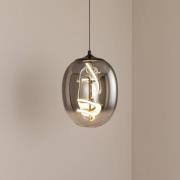 LED hanglamp Lilly, glas, rookgrijs, Ø 28 cm, 4000 K