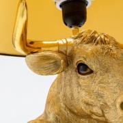 KARE tafellamp Boxer Bull, zwart/goud, 53 cm, E27