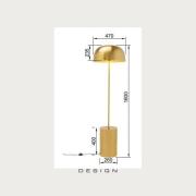 KARE vloerlamp Loungy, goudkleurig, metaal, 160 cm, E27
