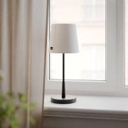 By Rydens tafellamp Lumi, 49 cm, zwart/wit, textiel