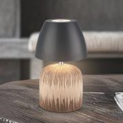 LED tafellamp op accu Brilo unplugged Cera, antraciet, 22 cm