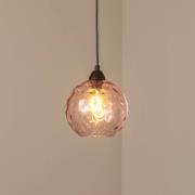 Hanglamp Benek, roze, glas, Ø 20 cm, E27
