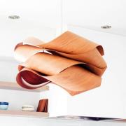 LZF hanglamp Link, kersenhout/nikkelkleurig, Ø 69 cm, hout