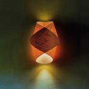 LZF wandlamp Orbit, kersenhoutkleurig, breedte 19 cm, hout