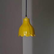 PR Home hanglamp Tulippa, geel, Ø 17 cm, stekker, E27