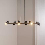 Hanglamp Lumen zwart/goud antiek lengte 86 cm 6-lamps metaal
