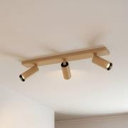 Arcchio plafondspot Brinja Slim, bruin, 3-lamps, GU10 MR11