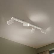 Carbon plafondspot, beige, lengte 81 cm, aluminium, 4-lamps.