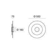 LED wandlamp Joint_W, rond, Ø 55 cm, wit, metaal