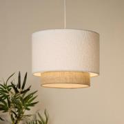 Hanglamp Willadeen, wit/beige, linnen, Ø 30 cm, E27