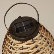 Solar LED terraslamp Netan, bruin, rotan, 23 cm, IP44