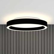 LED plafondlamp Ringlux, zwart, Ø 40 cm, metaal, 2.700 K